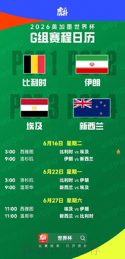 2026美加墨世界杯小组赛赛程